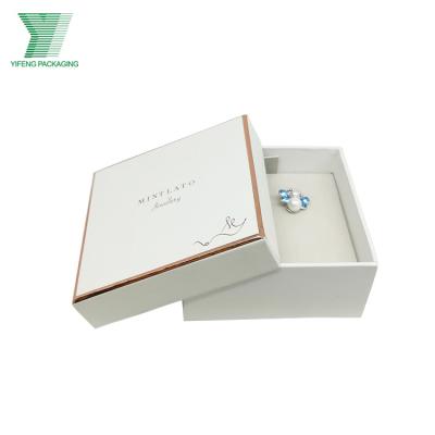 China Recyclable Square Shape Paper Gift Box Paackaging Box Custom Logo Printing Popular Style Packaging For Earring Ring Jewelry for sale