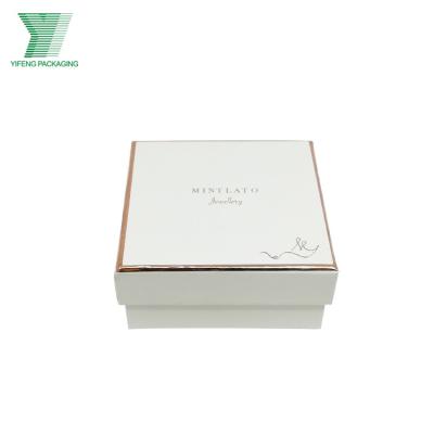 China Proposal Reused Materials Necklace Ring Lid And Basic Jewelry Valentine Gift Set Cardboard Box Guangzhou Customzied Luxury White Packaging Box for sale