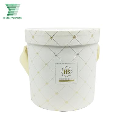 China Recycled Materials Flower Paper Gift Box Luxury Round Cardboard Box Custom Printing Paper Box With Ribbon for sale