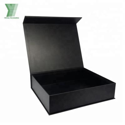 China Recycled Magetic Gift Box Glossy Materials High End Black Magnetic Cardboard High Quality Packaging Box Cuboid Box Used For 3C Products for sale