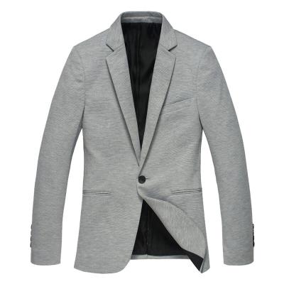 China Viable Knit Gray Light Gray Suits For Autumn First Arrival Casual Slim Daily Living Men Outing Casual Jacket for sale