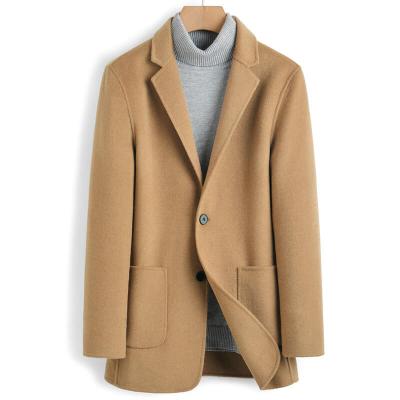 China Cheap Anti-shrink A DM Long Price Camel Color Autumn Wear Overcoat Fashion Men's Woolen Overcoat Styles for sale