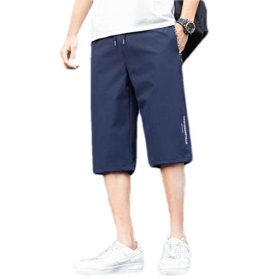 China Anti-pilling thin men's pocket casual pants 2021 wholesale drawstring side waist pants fifth pants for men for sale