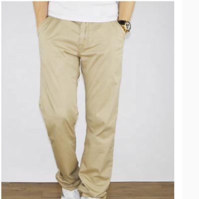 China 2019 latest design men's twill trousers anti-pilling twill pants pant beige color brand breeches cotton twill casual pants for sale