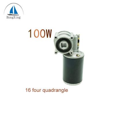 China Totally Enclosed Brush Motor Can Forward Reverse 12v 100W Permanent Magnet DC Electric Motor for sale