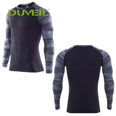 China Compressed Serpentine Splice 3D Printed T Shirts Men Compression Shirt Long Sleeve T Shirt Mens Fitness Bodybuilding Skin Strongly Quick Dry for sale