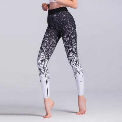 China Hot Anti-Static Custom Printed High Waist Yoga Pants Women Lift Up Sports Gaiters Sports Fitness Tights Professional Running Pants for sale