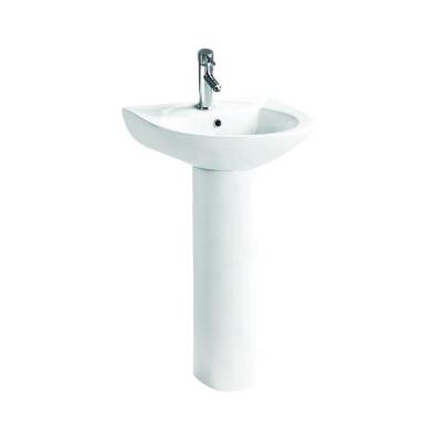 China Modern Hot Selling Modern Floor Standing Ceramic Pedestal Wash Basin Pedestal Sink for sale