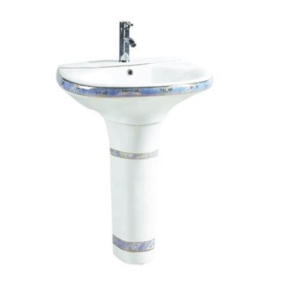 China Modern Various Colors Soft Color Pedestal Price Stand Alone The Wash Basin for sale