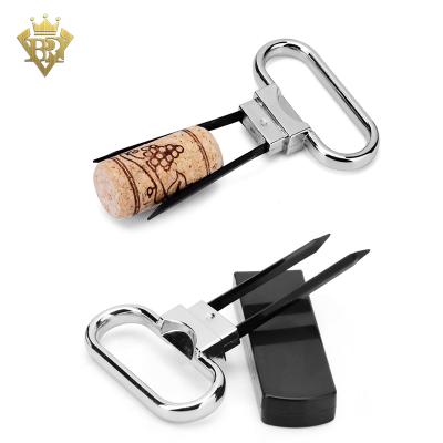 China Two-fork Cork Puller Multifunction Portable Ah So Viable Wine Corkscrew for sale