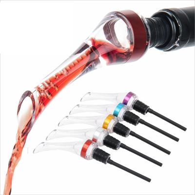 China Sustainable New Design Parrot Wine Aerator Pourer With Different Colors for sale