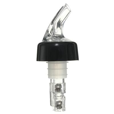 China Traditional Professional Liquor Pourer With Black Collar Automatic Liquor Pour Spout for sale