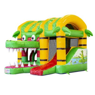 China Fun 4.6*4m Crocodile Bouncers Jumping Castles For Inflatable Slide for sale