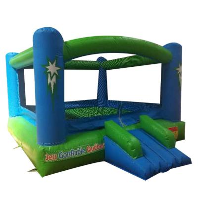 China PVC Lightning Green Slide Inflatable Bouncer With Slides Commercial Jumping Castles Slide Inflatable Jumping Castle For Kid for sale