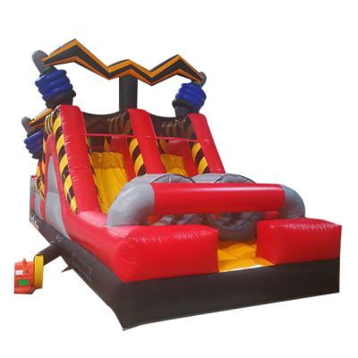 China PVC Lightning Inflatable Slide Bouncer With Slides Commercial Jumping Castles Slide Inflatable Jumping Castle For Kid for sale