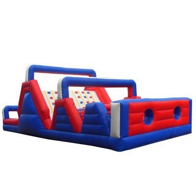 China Simplicity PVC Blue Inflatable Obstacle Slide Bouncer Commercial Jumping Castles Slide Inflatable Jumping Castle For Kid for sale