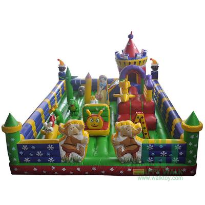 China 8*6m PVC Snowman and Dwarf Kids Inflatable Playground for Sale for sale