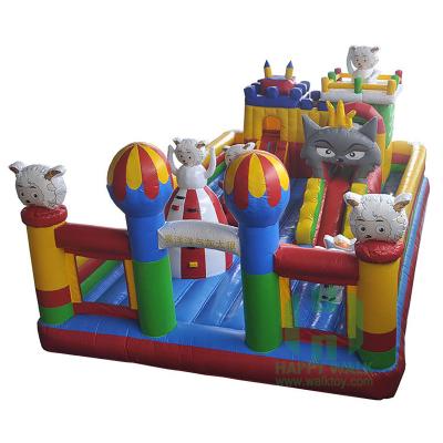 China Custom Family Size Kids Wolf Sheep Inflatable Playground For Sale for sale