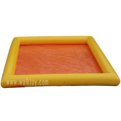 China Amusement Park HI PVC Orange Inflatable Water Pool For Hand Boat Float Water Games Summer Pool Indoor Water Bed for sale