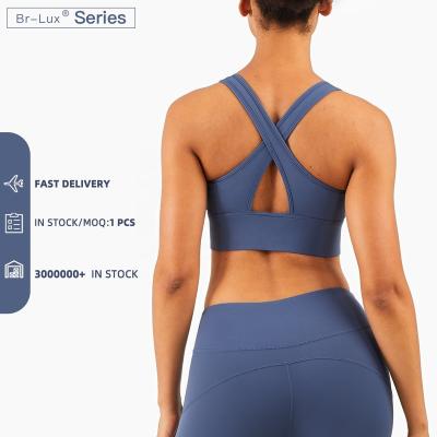 China Hot Selling Breathable Gym Yoga Sports Bra With Hallow Back Workout Underwear Breathable Women for sale