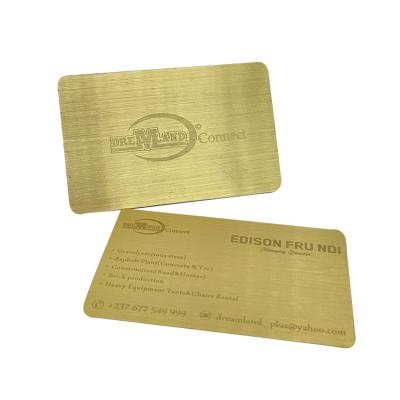 China Customized High Quality Europe Ribbon Credit Card Size VIP Member Cheap Black Laser Engraving Metal Business Cards for sale