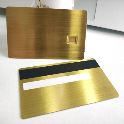 China Bank metal visa cross credit card with chip slot and magnetic stripe and signature panel for sale