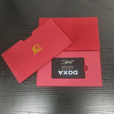 China Recycled Materials Customized Magnetic Gift Voucher Business Package Box VIP Packaging Box Credit Card Luxury Gift Box for sale