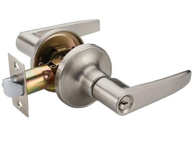 China Commercial Doors Zinc Alloy Satin Nickel Plated Safe Privacy Lever Handles Door Hardware Front Door Tubular Lever Lock for sale