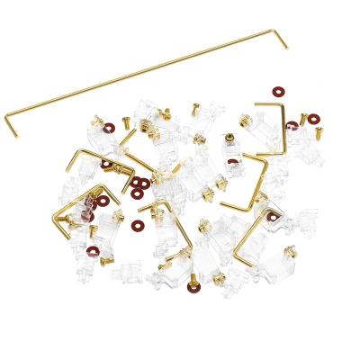 China JWICK Wireless Nylon Gold Plated Screw-in PCB V2 Mounted Stabilizers 2u 6.25u 7u For Mechanical Keyboard for sale