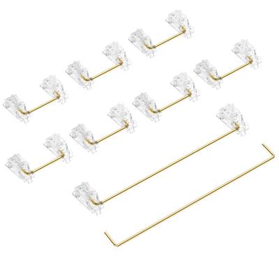 China Wireless OEM JWICK V2 Screw-in PCB Mount Stabilizers With Transparent Gold Plated JWK Keyboard Stabilizer 2U 6.25U 7U for sale