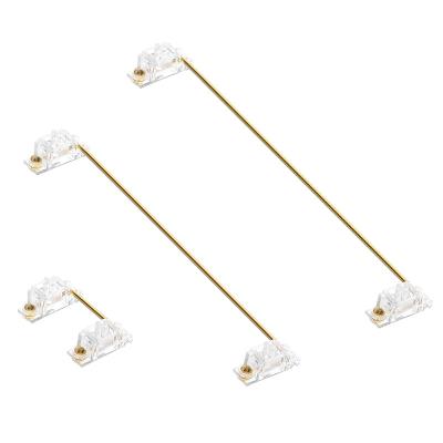 China JWICK PCB Mount Stabilizer Axis Wireless Satellite JWK Clear Gold Plated Keytop 7U 6.25U 2U Stabilizers For Mechanical Keyboard for sale