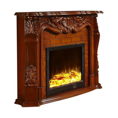 China Remote Control French Dark Freestanding Fireplace Hotel Fireplace Mantel Decorative Fireplace Mantel Heating Core for sale