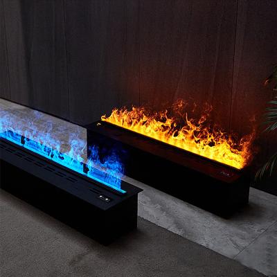 China Hotel Decor 1700mm LED Flame Wall Mount Modern Decorative Water 3D Fireplace Water Vapor Electric and Steam Fireplace for sale