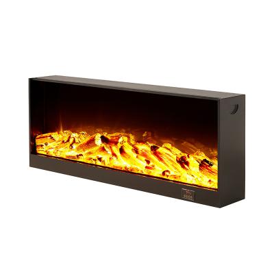 China Decorative Electric Fireplace Hotel Recessed Flame Multicolor Flame Electric Heating Fireplace for sale