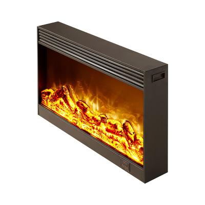 China Hotel LED Flame Adjustable Space Electric Fireplace Heater Firebox Recessed Wall Mounted Electric Fireplace for sale