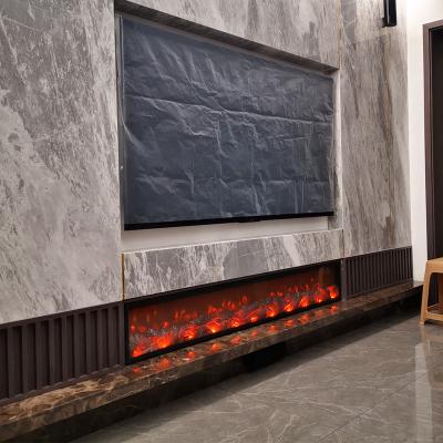 China Hotel Electric Fireplaces Recessed Interior Decoration Wall Mounted Heater Home Led 3D Modern Smart Decorative Fireplace T-609 for sale