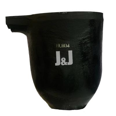 China Silicon Carbide Graphite Crucible With Pouring Nozzle For Metal Melting for sale