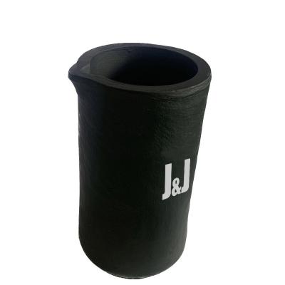 China Black Cylindrical Melting Gold Crucible Chemical / Heat Resistance 150kg Capacity for sale