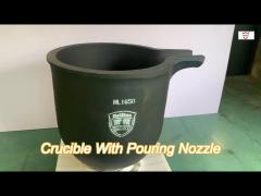 safety silicon carbide pure graphite crucible oxidation resistance with pouring nozzle