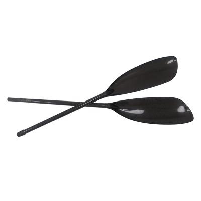 China Unisex Customized Black 3K Carbon Fiber Shaft And Full Carbon Fiber Blade Kayak Paddle for sale