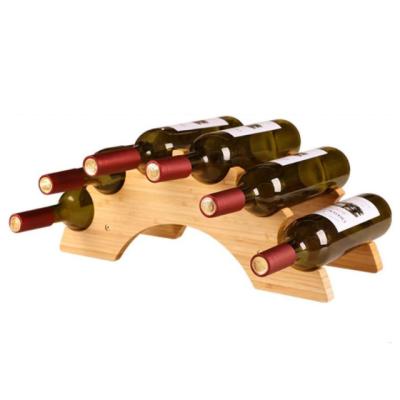 China Sustainable 9 Bottle Wine Storage Rack Natural Bamboo Wine Rack For Sale for sale