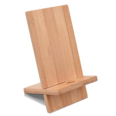 China Custom For Men Gifts Phone Factory Bathroom Bamboo Wooden Docking Station Organizer Bamboo Phone Holder for sale