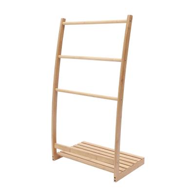 China Sustainable Multi-Function Bamboo Bathroom Shelves Toiletry Towel Storage Rack Bathroom 4 Tier Organizer Display Shelf for sale