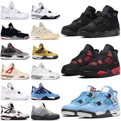 China 2022 Rubber Good Quality Mens Shoes Fashion AJ 4 Sneakers Outdoor Mens Running Shoes OG Basketball Shoe 5 6 for sale