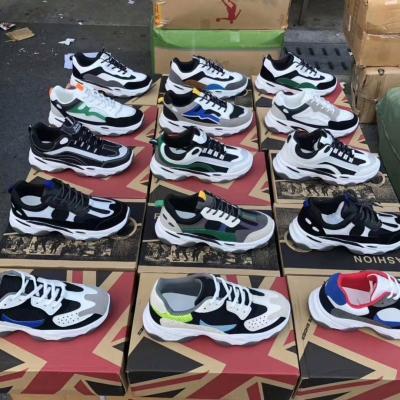 China Wholesale Breathable Clearance Mens Running Shoes Clearance Stock Lot Surplus Sport Used Second Hand Shoes for sale