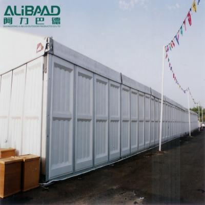 China Water proof 30x50 strong aluminum frame sandwich panel wall storageabs walling tent for sale