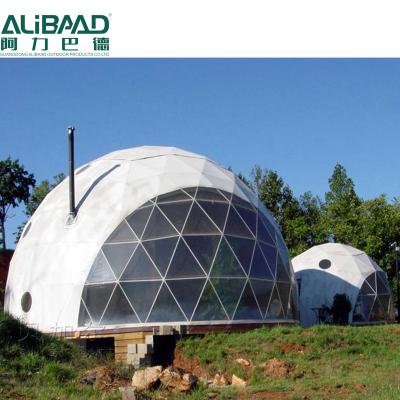 China Outdoor White Geodesic Water Proof Round Party Pop Up Dome Tent Hotel With Price for sale