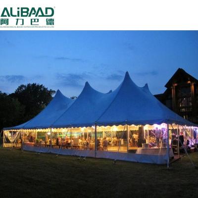 China Cheap wedding event 100 people marquee party tent 8x20 for sale double high peak pole tent for sale