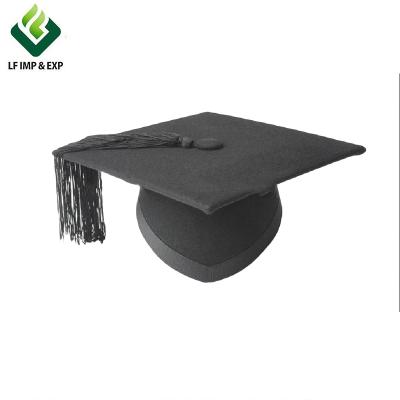 China Economical Graduation Hat Tassel Charms Wholesale UK Bachelor's College Felt Cap Slicer Float School Graduation Hats Black for sale