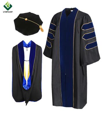 China School Factory Outlet Best Performance Doctoral Graduation Gowns And Cowl With Tam Set for sale